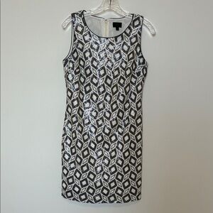 Banana Republic Black and White Geometric Design Sequin Mini Dress